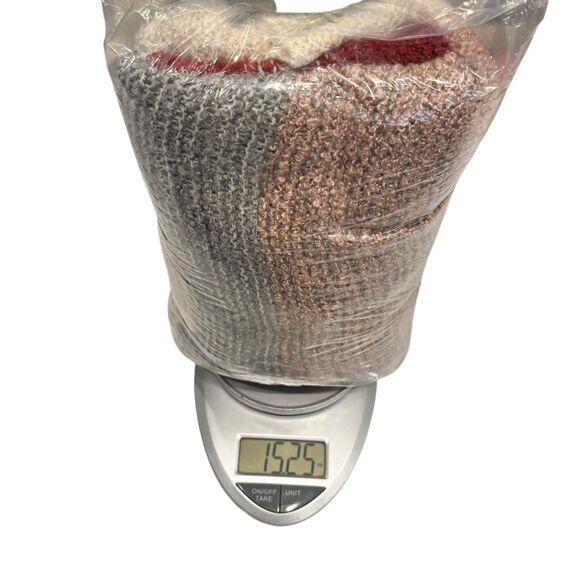 Knox Rose Sweater Womens XL Striped Pullover Knit Soft Cozy V Neck Casual Boho - Picture 13 of 13